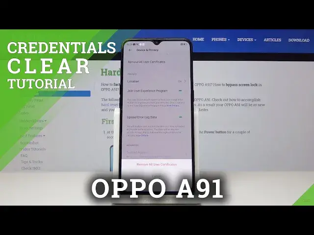 'Video thumbnail for How to Clear Credentials in OPPO A91 – Delete Licenses'