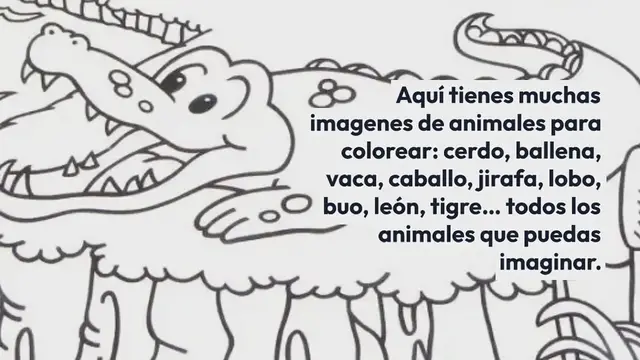 Video thumbnail for Imagenes para colorear de animales