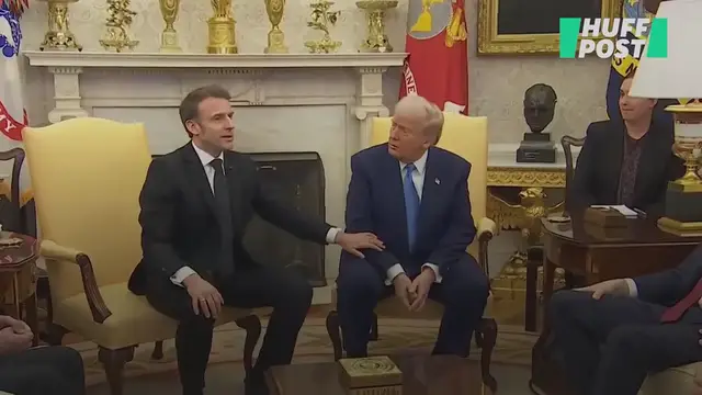 Video thumbnail for On Ukraine, Macron Publicly Corrects Trump – And His Expression Says It All