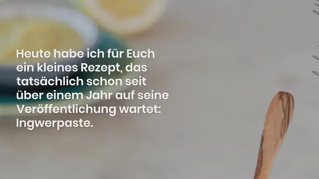 Video thumbnail for Ingwerpaste {grundrezept}