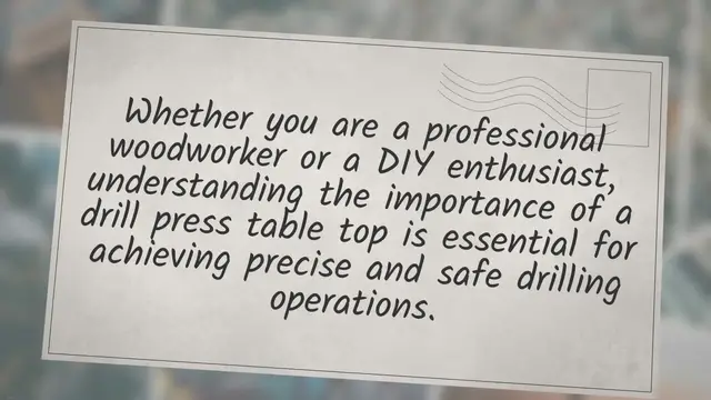 Video thumbnail for Drill press table top