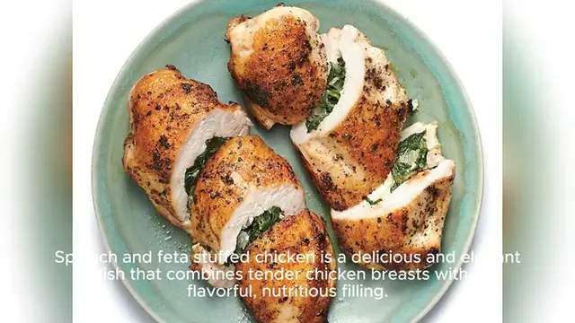 Video thumbnail for Spinach and Feta Stuffed Chicken