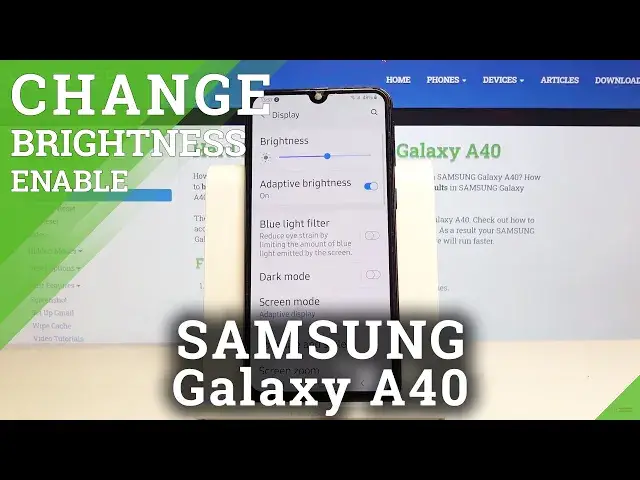 'Video thumbnail for How to Turn On Auto Brightness in SAMSUNG Galaxy A40 – Adjust Screen Intensity'