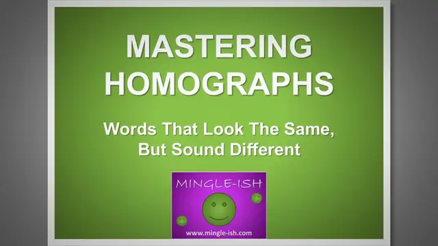 Video thumbnail for Mastering Homographs: Words That Look the Same, but Sound Different