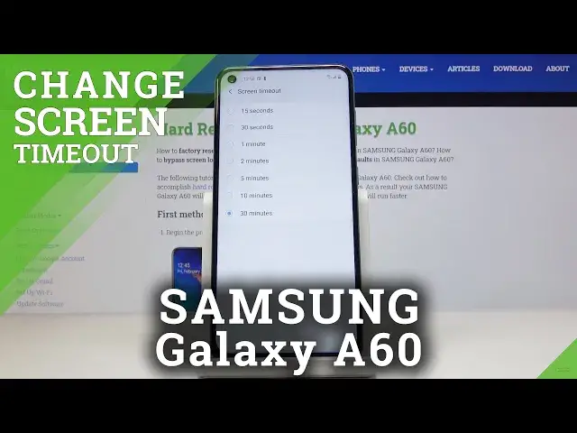 'Video thumbnail for How to Set Screen Timeout in SAMSUNG Galaxy A60 – Blackout Time'