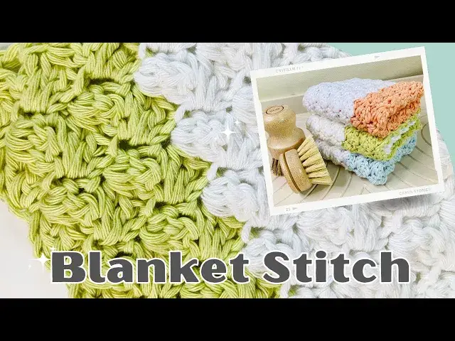 'Video thumbnail for EASIEST Blanket Stitch Crochet Tutorial!  I Love Making Baby Blankets With This Stitch'