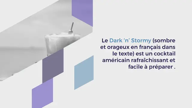 Video thumbnail for Dark and Stormy, le cocktail au rhum et à la ginger beer