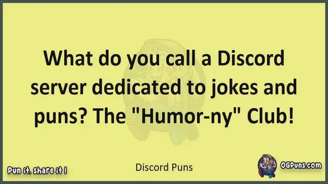 Video thumbnail for Discord - Jokes, Puns, Wordplays, and Laughter