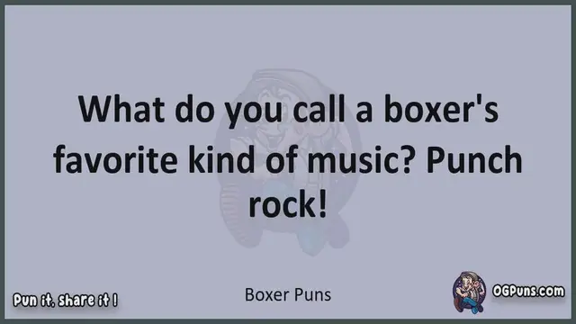 Video thumbnail for Boxer - Jokes, Puns, Wordplays, and Laughter