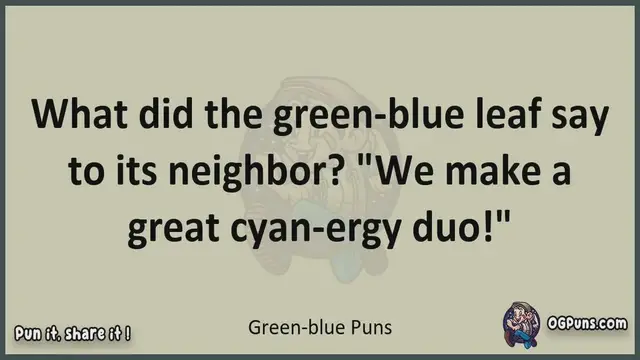 Video thumbnail for Green-blue - Jokes, Puns, Wordplays, and Laughter