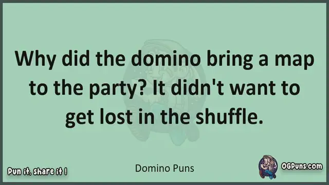 Video thumbnail for Domino - Jokes, Puns, Wordplays, and Laughter