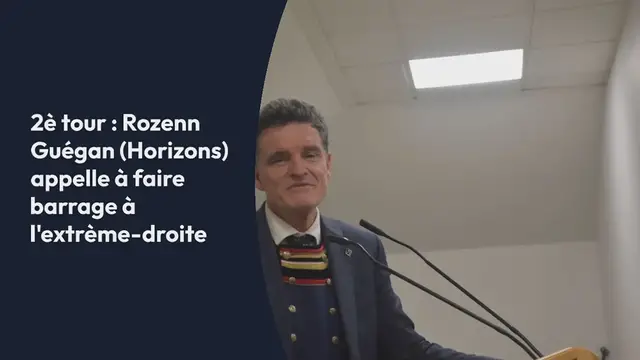 'Video thumbnail for Législatives 2024 (4è). 2è tour : Rozenn Guégan (Horizons) appelle à faire barrage à l’extrème-droite'