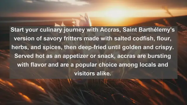 Video thumbnail for Exploring Saint Barthélemy Cuisine: Top 10 Mouthwatering Foods to Try