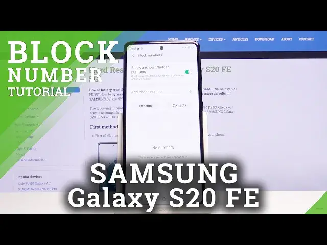 'Video thumbnail for How to Block Number in SAMSUNG Galaxy S20 FE 5G – Block Calls and Unwanted Messages'