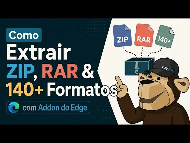 Video thumbnail for 📦 Extraia ZIP, RAR e mais de 140 formatos com a extensão do Edge | Grátis e local