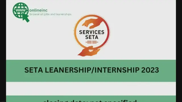 Video thumbnail for SETA Cleaning Learnerships 2023-2024