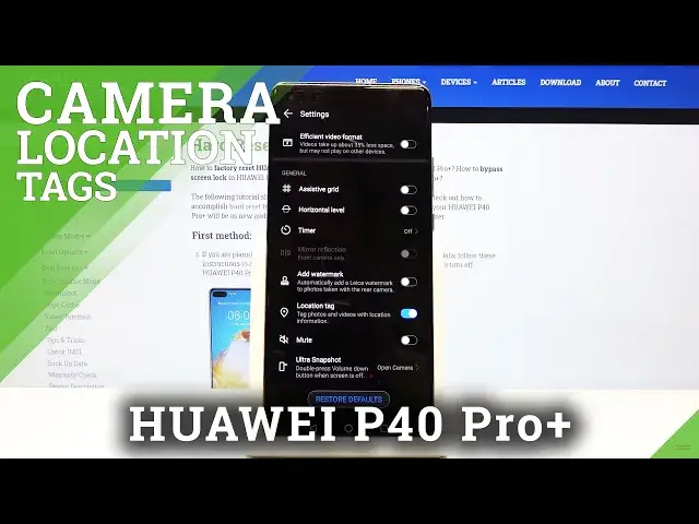 'Video thumbnail for How to Turn On Camera Location Tags in HUAWEI P40 Pro+ - Camera Settings'