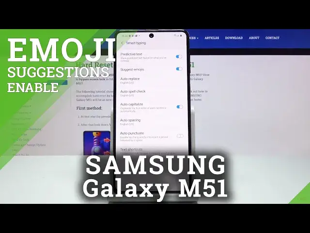 'Video thumbnail for How to Enable Emoji Suggestion in SAMSUNG Galaxy M51 – Turn On Predictive Emojis'