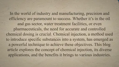 'Video thumbnail for Chemical Injection: Everything You Need to Know (PDF)'