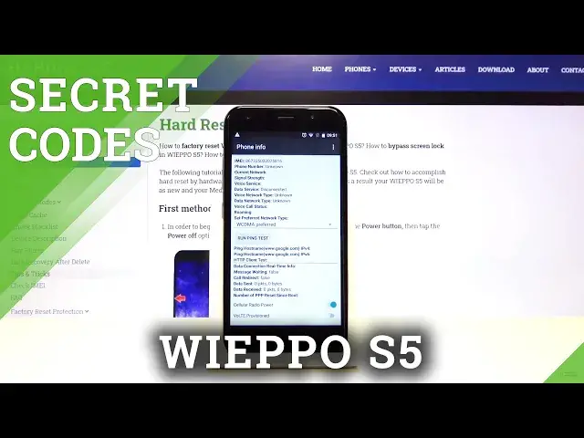 Video thumbnail for Secret Codes for WIEPPO S5 - Testing Menu / Device Info