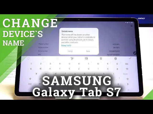 'Video thumbnail for How to Change Device Name of Samsung Galaxy Tab S7 – Change Your Tablet Name'