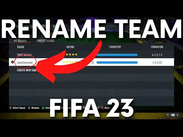 'Video thumbnail for How to Rename FUT Squad in FIFA 23 - FIFA 2023 Ultimate Team SQUAD'