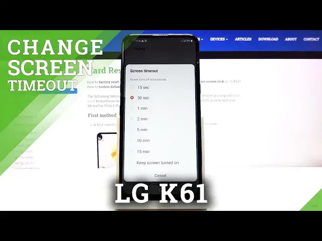 'Video thumbnail for How to Change Screen Timeout in LG K61 – Screen Timeout Settings'