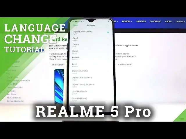 'Video thumbnail for How to Change System Language on Realme 5 Pro –  Interface Settings'