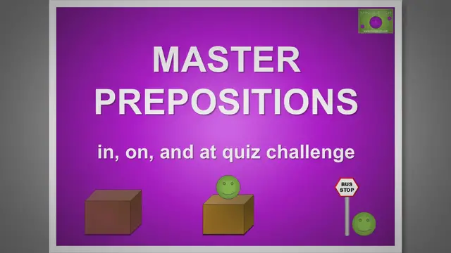 Video thumbnail for Master Prepositions - In, On, At Quiz Challenge #2