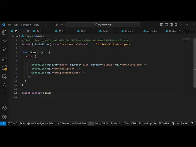 Video thumbnail for Build React.js Customizable Social Icons with react-social-icons Library