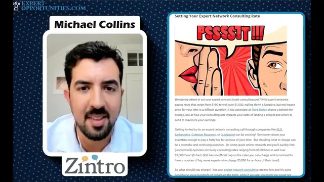 'Video thumbnail for Insider's Guide to Expert Network Consulting with Zintro's Michael Collins'