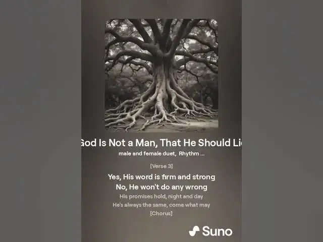 Video thumbnail for God Is Not a Man, That He Should Lie