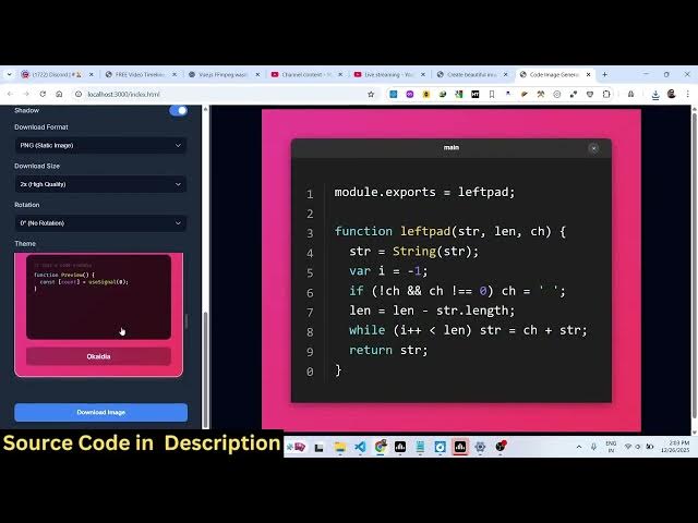 Video thumbnail for Build Syntax Highlighter Source Code Screenshot Tool in Browser Using JavaScript HTML CSS Project