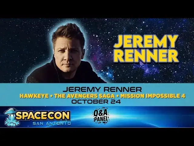 Video thumbnail for Jeremy Renner on Surviving His Accident and Returning as Hawkeye | SpaceCon San Antonio 2025