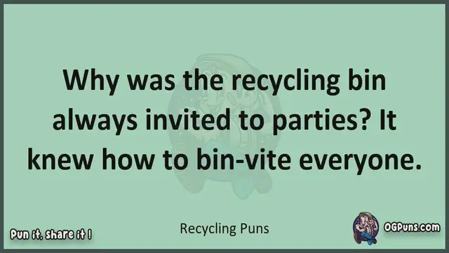 Video thumbnail for Recycling - Jokes, Puns, Wordplays, and Laughter