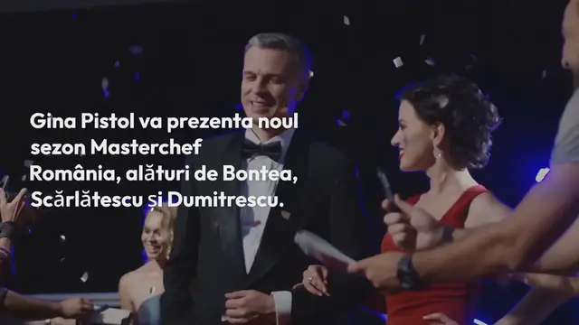 Video thumbnail for E oficial! Gina Pistol va prezenta noul sezon Masterchef România, alături de Bontea, Scărlătescu și Dumitrescu. Primele declarații