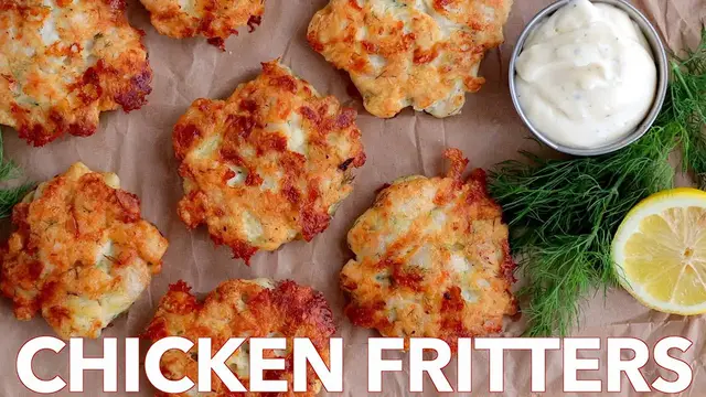 Video thumbnail for Cheesy Chicken Fritters