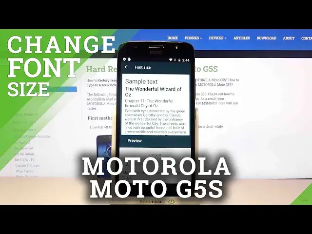 'Video thumbnail for How to Change Text Size in Motorola Moto G5S - Set Up Font Size'