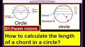 Video thumbnail for How to calculate chord length in a circle?/ Calculation procedure of length of a chord in a circle.