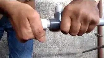 Video thumbnail for Joining p.v.c with g.i. materials/Plumbing  work/Making joints in p.v.c. and g.i pipes