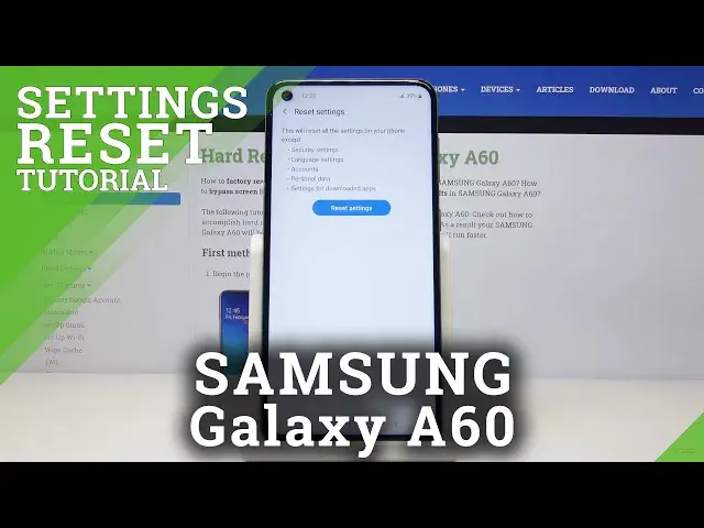 'Video thumbnail for How to Reset Settings in SAMSUNG Galaxy A60 – Restore Defaults'