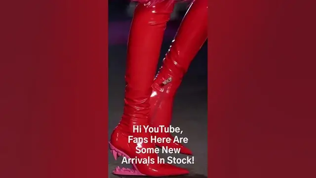 'Video thumbnail for New European and American Runway with Teeth Shaped Heels, Womens High Heels, Runway Style, Knee ...'