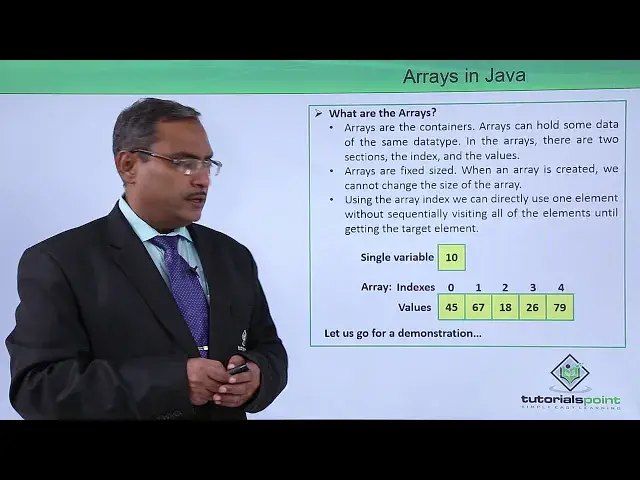 'Video thumbnail for Java Essentials -  Arrays in java'