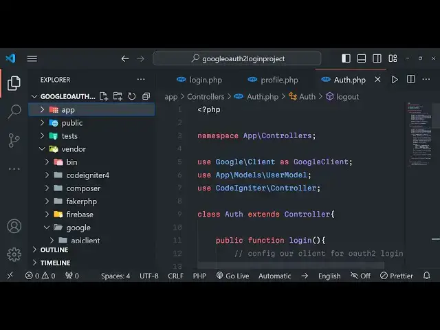 Video thumbnail for Build a CodeIgniter 4 Google OAuth2 Login and Logout System With Sessions and MySQL in Browser