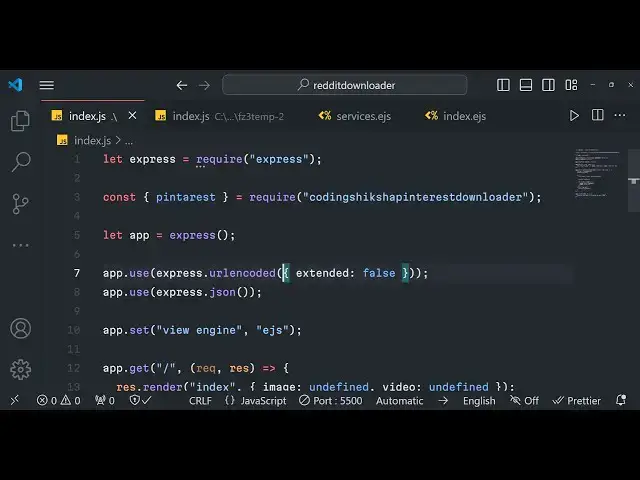 Video thumbnail for Node.js Express Pinterest API Project to Download Image & Video Post From URL in Browser Using JS
