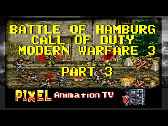 'Video thumbnail for Call of Duty Modern Warfare 3: Hamburg Battle Part 3 | Pixel Art Animation'