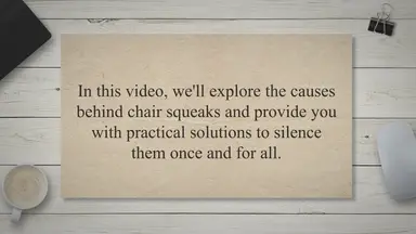 'Video thumbnail for Silencing the Squeak: A Comprehensive Guide to Fixing Your Annoying Chair'