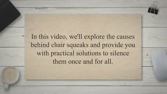 'Video thumbnail for Silencing the Squeak: A Comprehensive Guide to Fixing Your Annoying Chair'