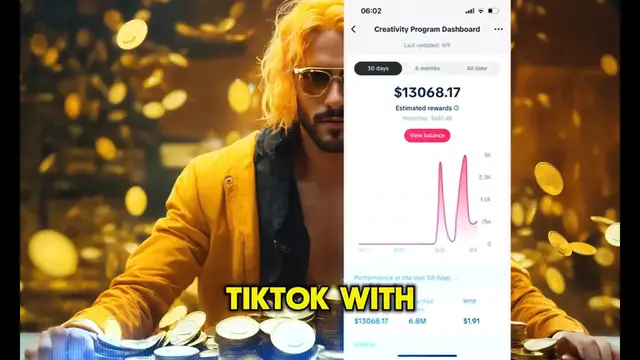 Video thumbnail for How To Make Bulk Create 1000 MONETIZABLE TikToks For The TikTok Creativity Program Beta With AI
