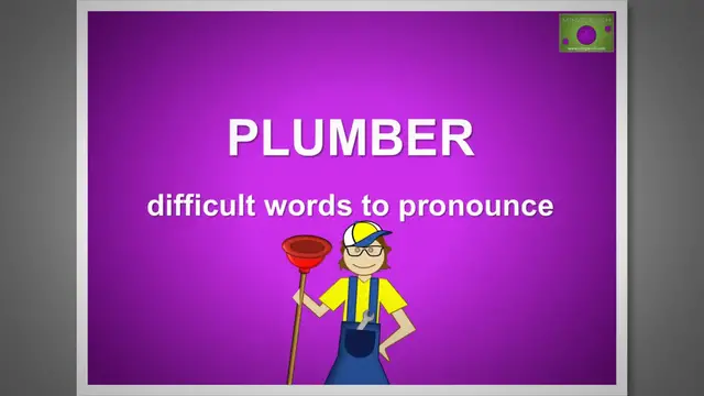 Video thumbnail for Plumber - Difficult words to pronounce
